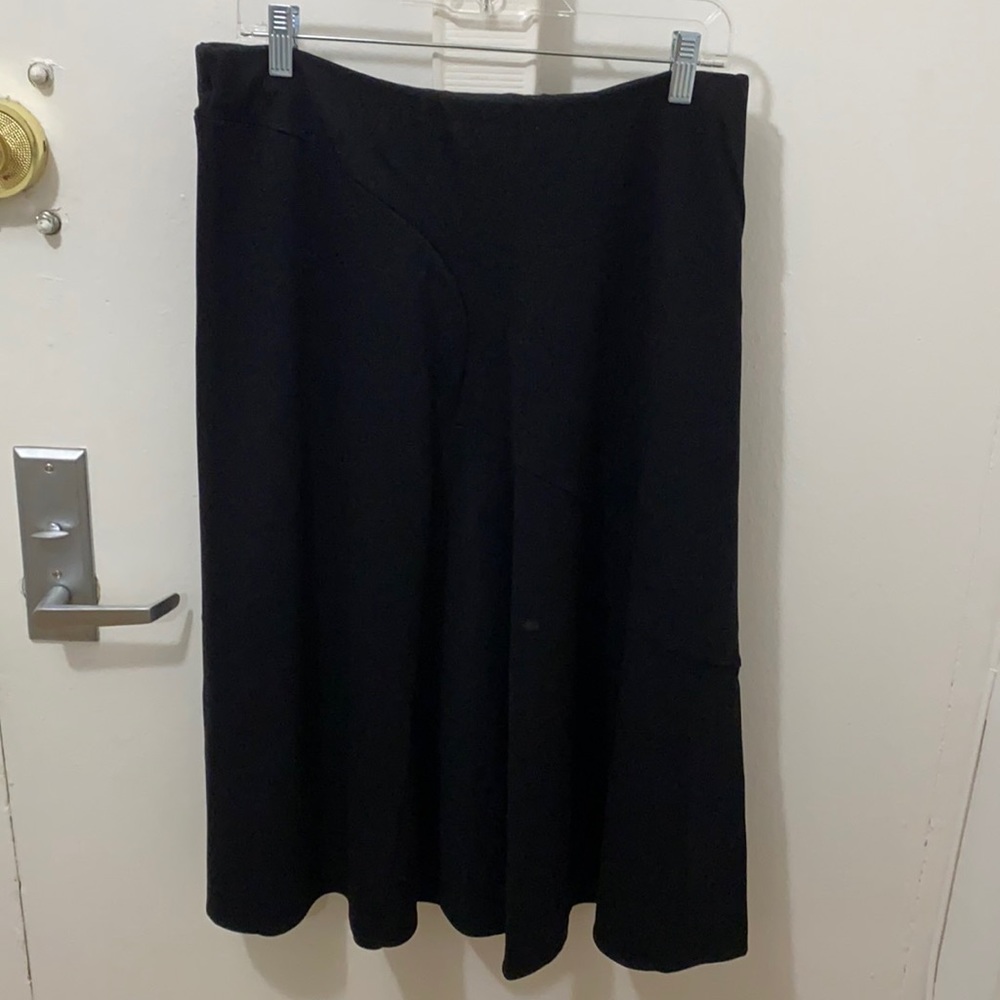 Long black midi skirt